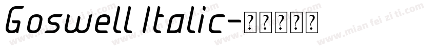 Goswell Italic字体转换